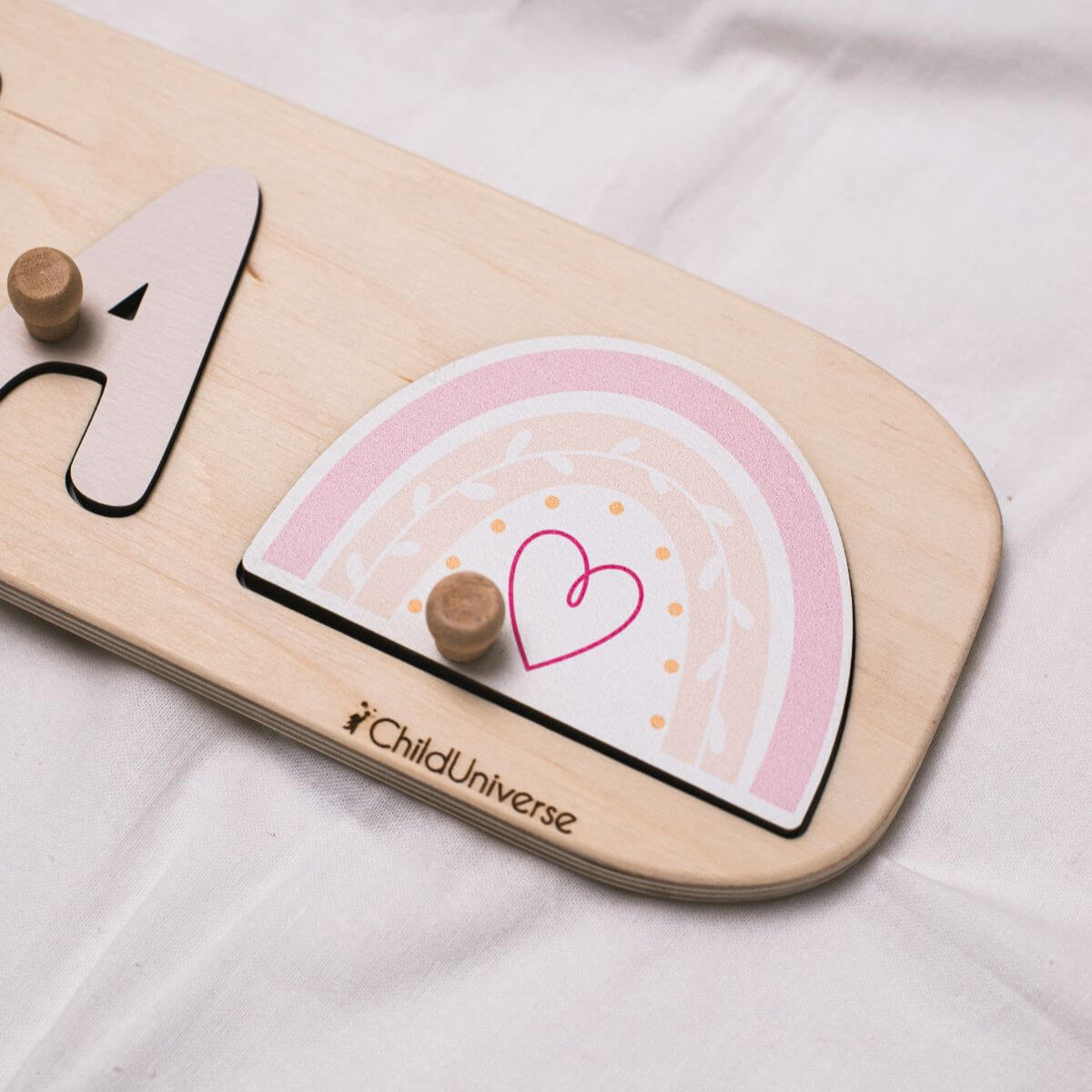 Personalized Wooden Unicorn Name Puzzle for Kids Nursery Decor