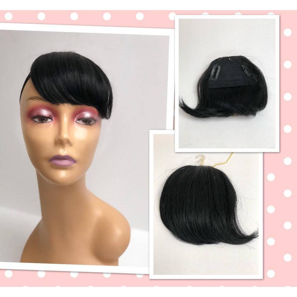 Clip-in 100% human hair fringe piece