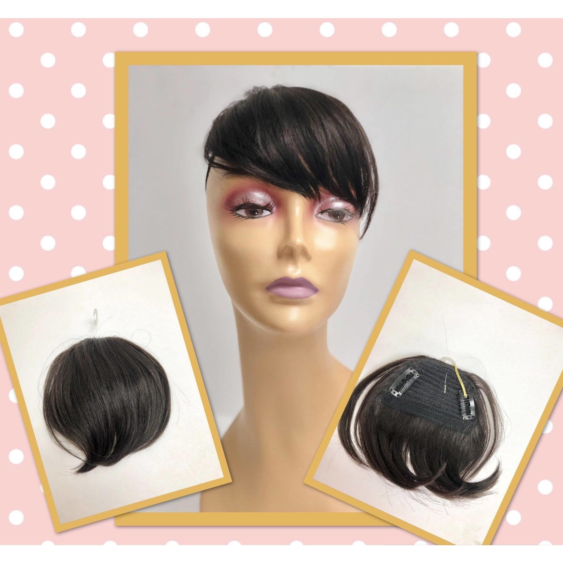 Clip-in 100% Human Hair Bang Piece - Natural Blend