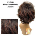 100% Human Hair Full Wig - Dark Brown & Auburn Highlights #32011
