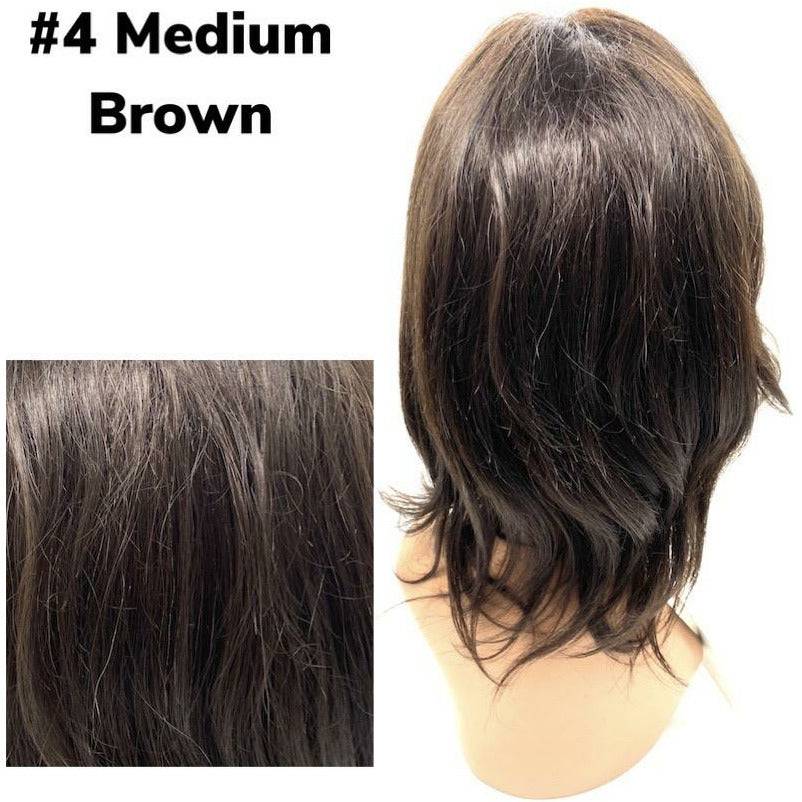 100% Human Hair Full Wig in Medium Brown Style #36786