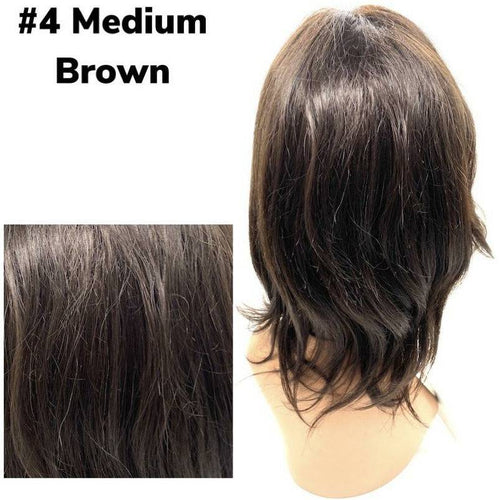 100% Human Hair Full Wig in Medium Brown Style #36786