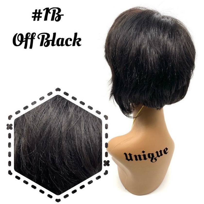 Classic Short 100% Human Hair Full Wig - Style A9 Natural Shades