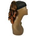 Close up of Unique Candy String in brown and auburn for hair styling