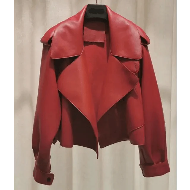 Women's Faux Leather Vintage Biker Motorcycle Jacket