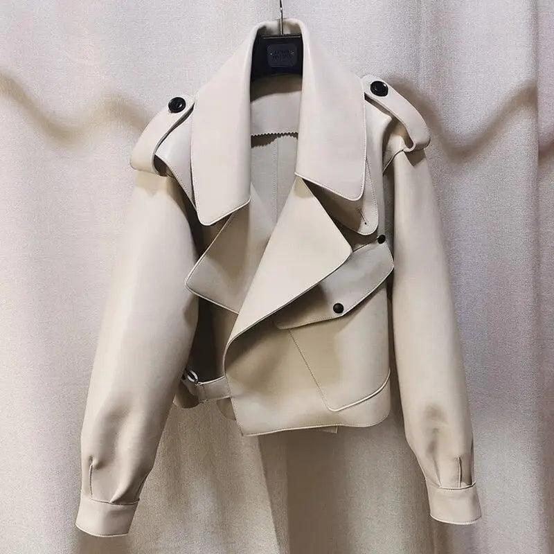 Women's Faux Leather Vintage Biker Motorcycle Jacket