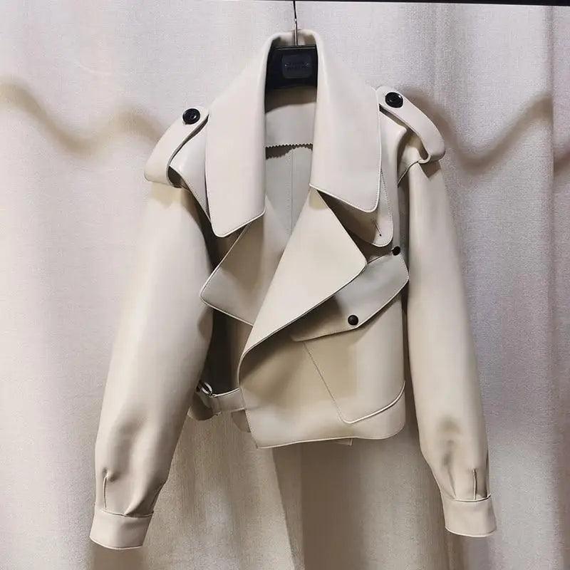 Women's Faux Leather Vintage Biker Motorcycle Jacket