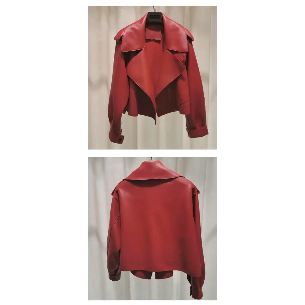 Women's Faux Leather Vintage Biker Motorcycle Jacket