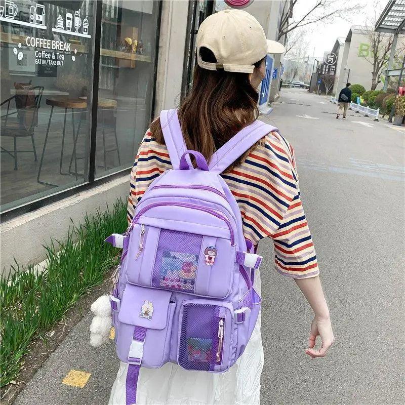 Large Capacity Multi-Pocket Waterproof Backpack for School Travel