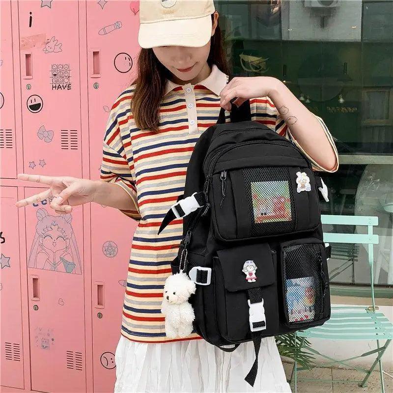 Large Capacity Multi-Pocket Waterproof Backpack for School Travel