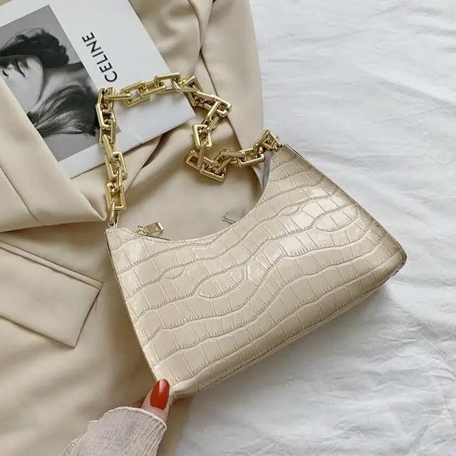Luxury Pattern Small Square Handbag with Zipper for Women