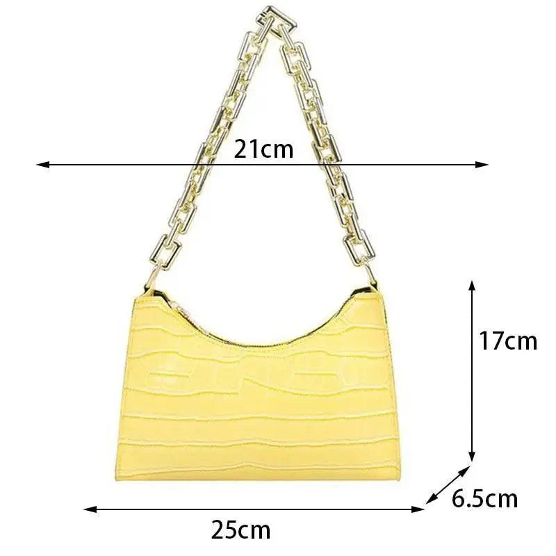 Luxury Pattern Small Square Handbag with Zipper for Women