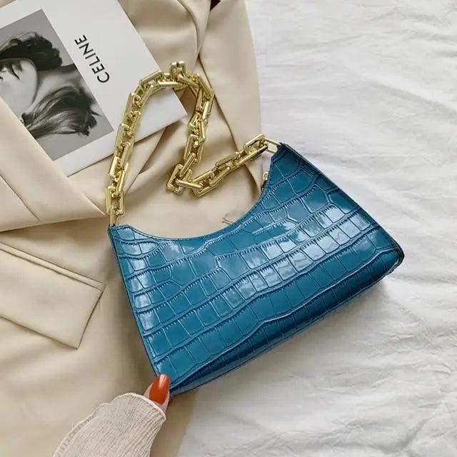 Luxury Pattern Small Square Handbag with Zipper for Women