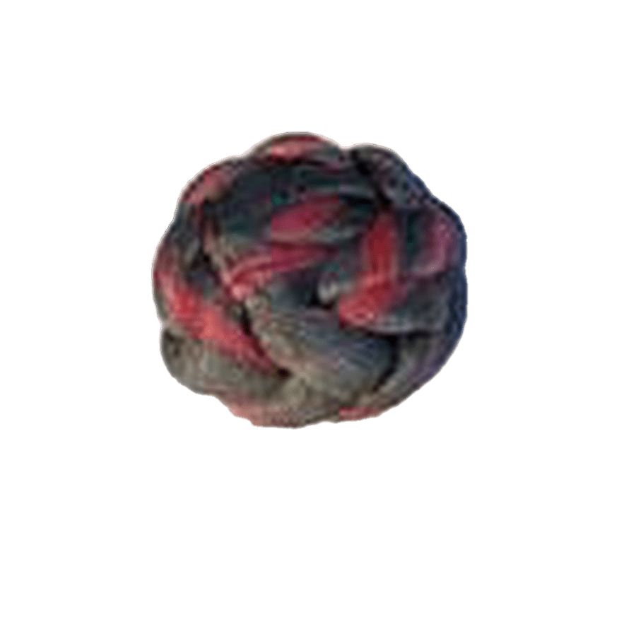 Minimalist dome bun synthetic hair accessory in black and red