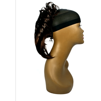 Dark brown and black lowlight Foxy String hair accessory for braids and twists