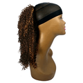 Versatile Gem String accessory available in black and copper-brown Kanekalon fibers