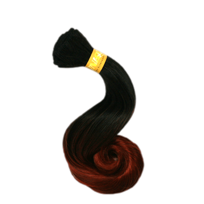 16 Inch Body Bounce Human Hair Extensions in Black and Red