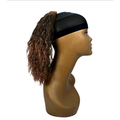 Multi-tonal brown and black Kanekalon loose string hair accessory with drawstring closure