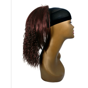 Dark brown Madonna String hair extension made from high-quality synthetic fibers.