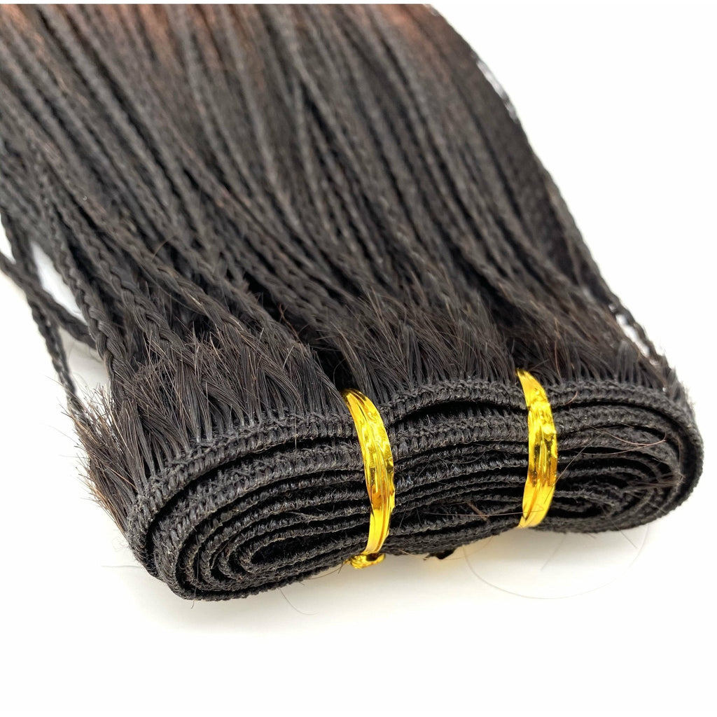 20-Inch Human Hair Micro Braid Weft Extensions - 100g