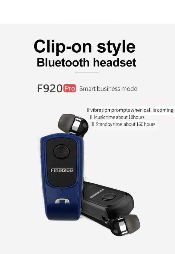 Retractable Bluetooth Headset with Noise Cancellation and Vibration