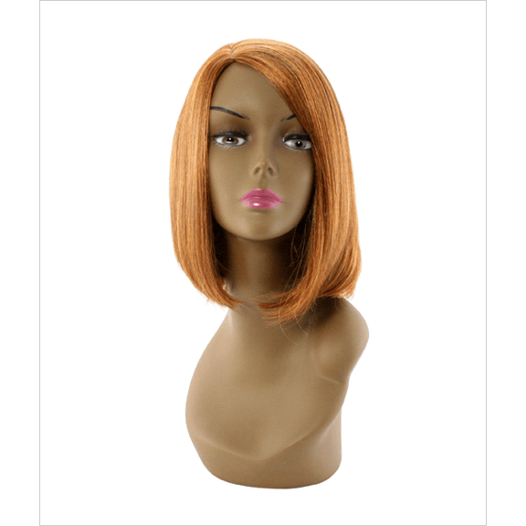 Model wearing the Renee synthetic Kanekalon fiber wig for a natural look