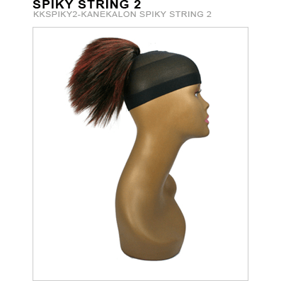 Unique Spiky String 2 hair accessory in black and red ombre Kanekalon fiber