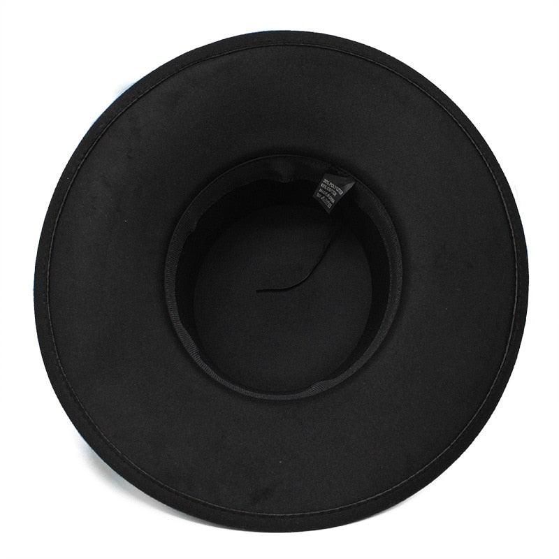 Women's Wide Brim Fedora Hat Retro Flat Top Summer Party Accessory