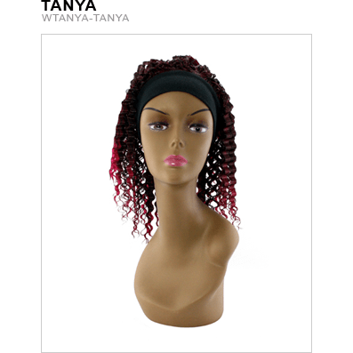 Tanya Ombre Wig: Black to Burgundy Synthetic Hair Style