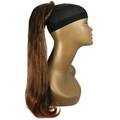 Top knot hair extension string in multi-color Kanekalon fibers for easy hairstyling