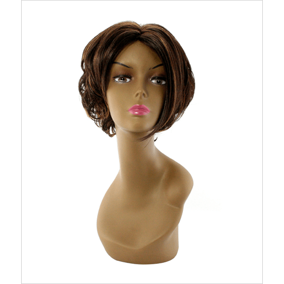 Trina wig in multi-tonal brown with warm highlights in a classic style