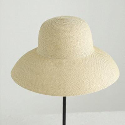 Foldable Vintage Beach Hat - Lightweight Wide Brim Summer Sun Cap