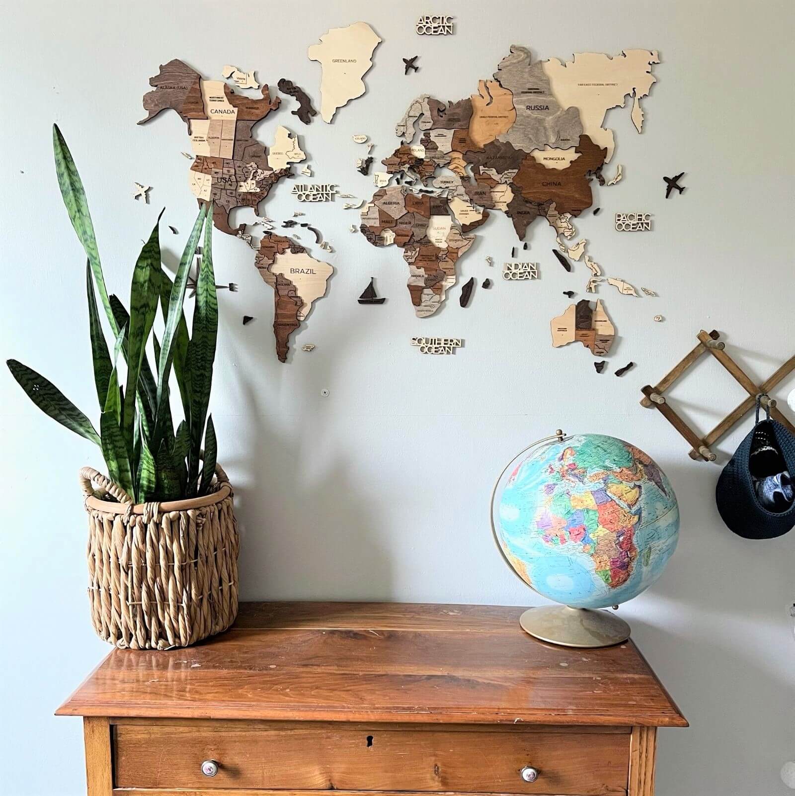 Brown Bohemian Wall Art for Living Room Decor