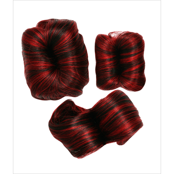 Close up of Unique's 100% Human Hair 28 Piece set styled in a short flip aesthetic