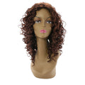 100% human hair wig Style A in auburn color, classic style for women.