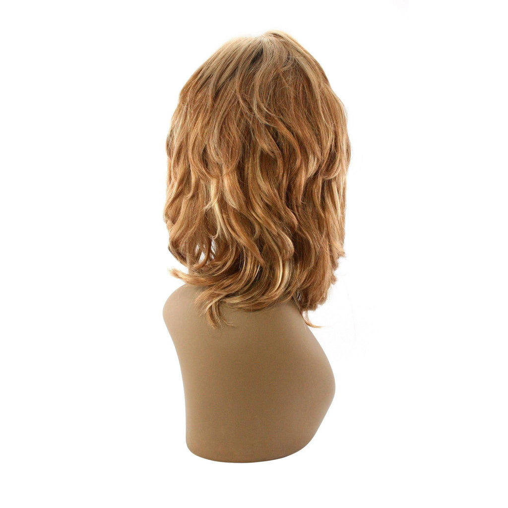 100% Human Hair Full Wig Style A4 in Light Brown and Blonde
