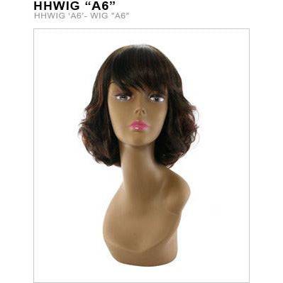Modern 100% Human Hair Full Wig Style A6 - Black and Burgundy