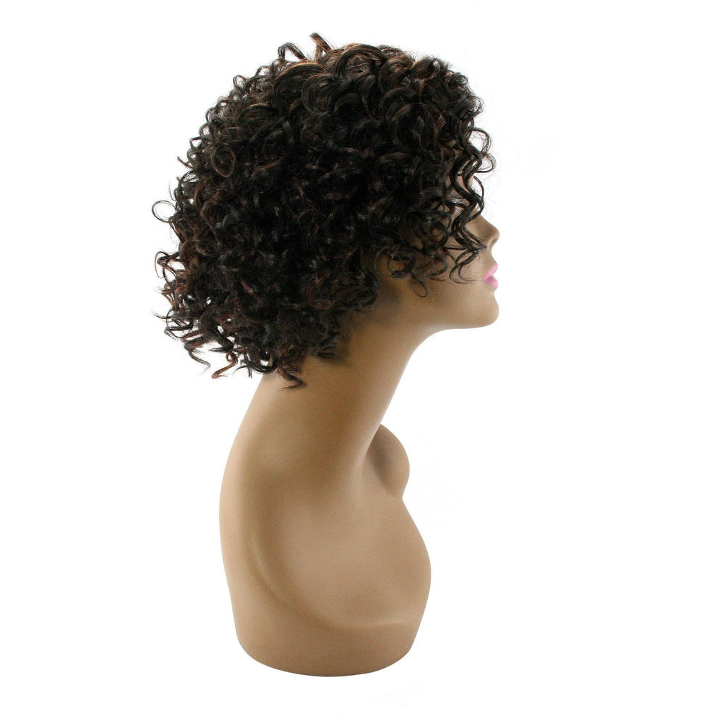 100% Human Hair Full Wig Style A7 Brown Classic Minimalist