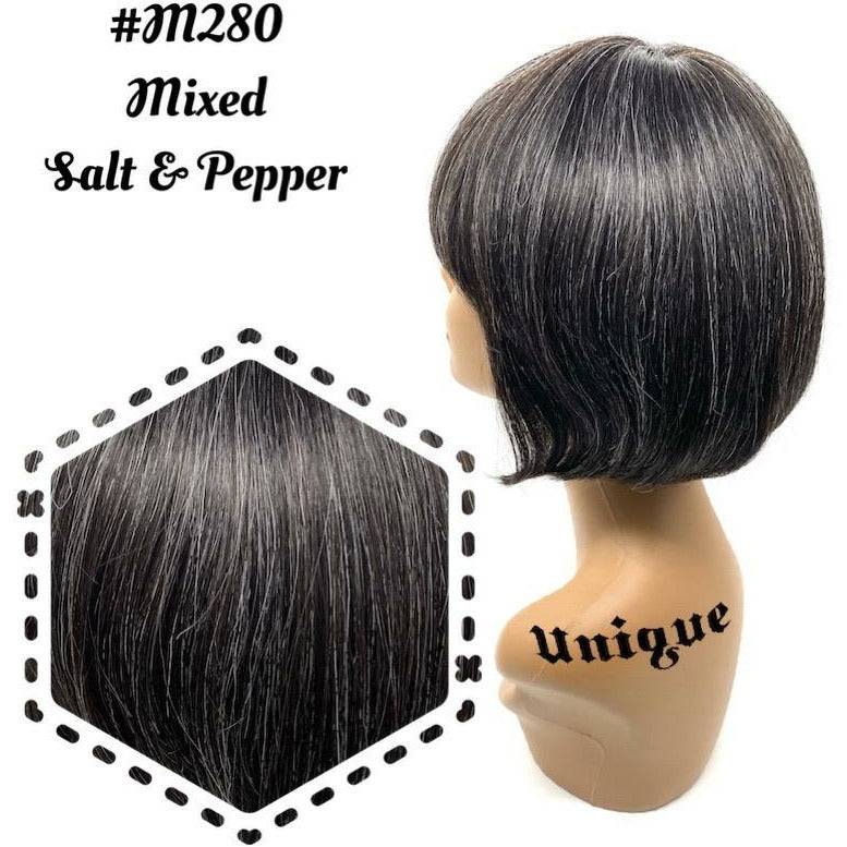 100% Human Hair Full Wig Style B Natural Professional Hairpiece