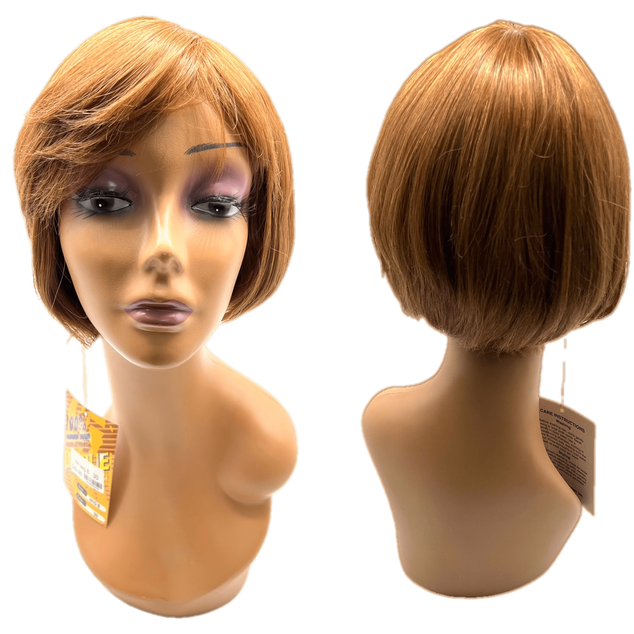 100% Human Hair Full Wig Style B Natural Professional Hairpiece