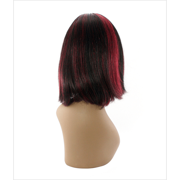 100% Human Hair Full Wig Style J Off Black and Dark Auburn
