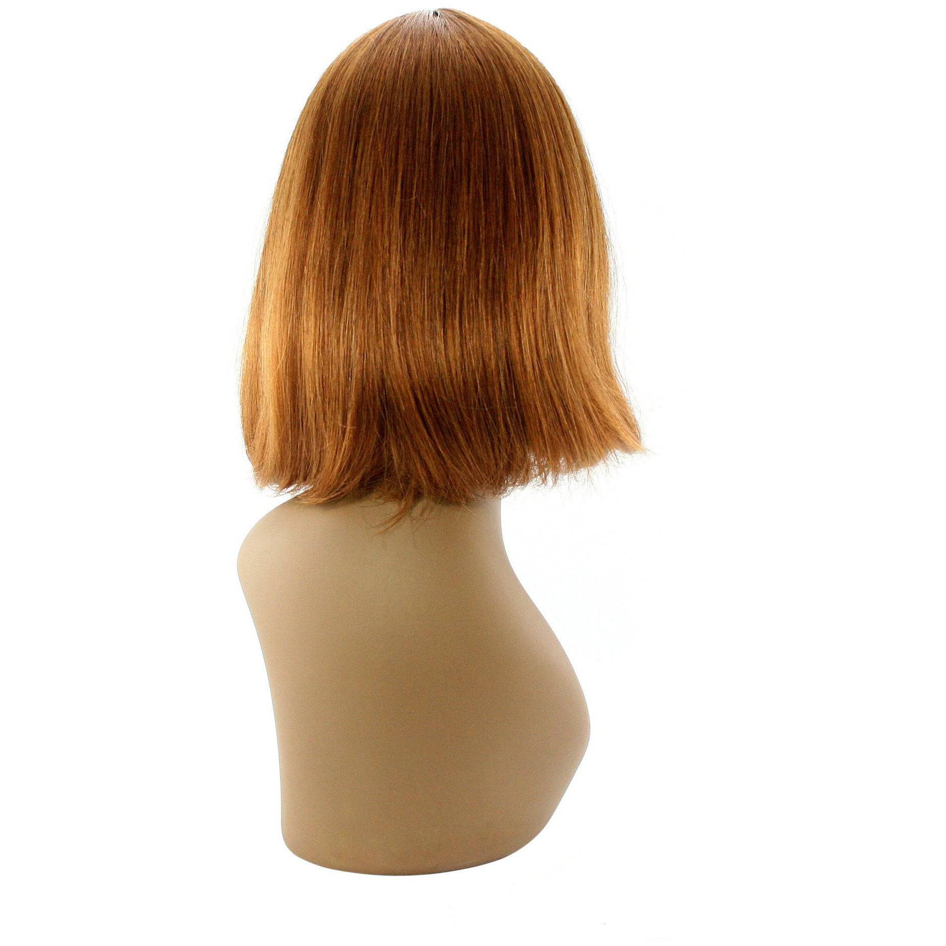 Style M 100% Human Hair Full Wig in Copper-Auburn and Brown