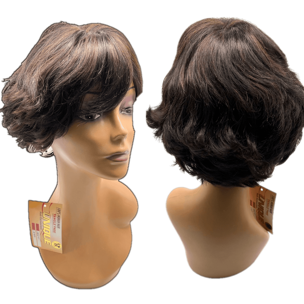 Style 'V' 100% Human Hair Full Wig with Secure Fit