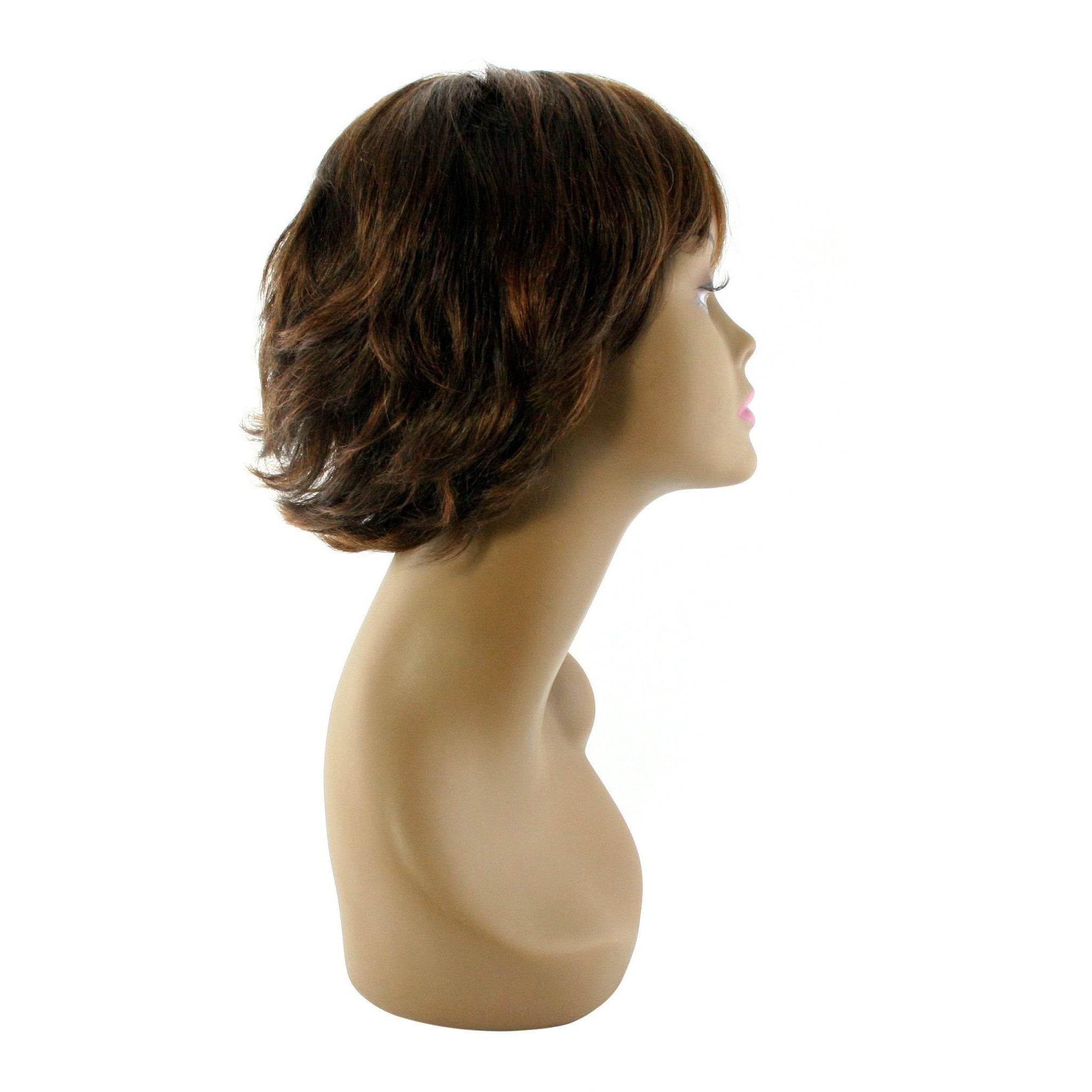 Style 'V' 100% Human Hair Full Wig with Secure Fit