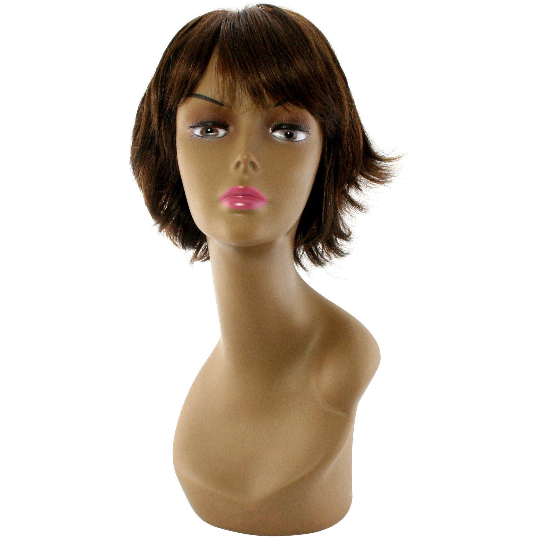 Style 'V' 100% Human Hair Full Wig with Secure Fit