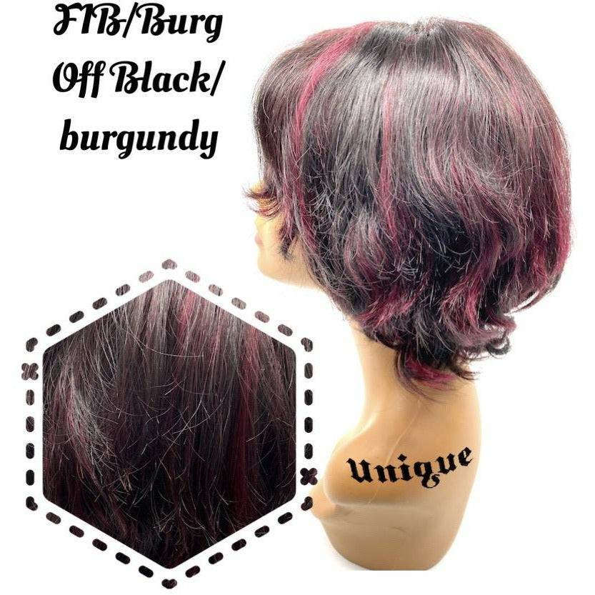 100% Human Hair Full Wig Style W Premium Realistic Hair Piece