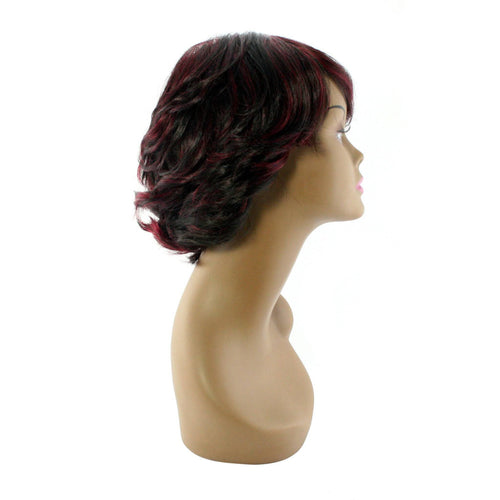 100% Human Hair Full Wig Style W Premium Realistic Hair Piece