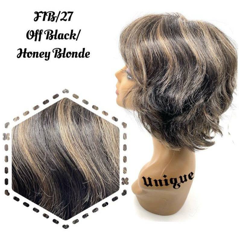 100% Human Hair Full Wig Style W Premium Realistic Hair Piece
