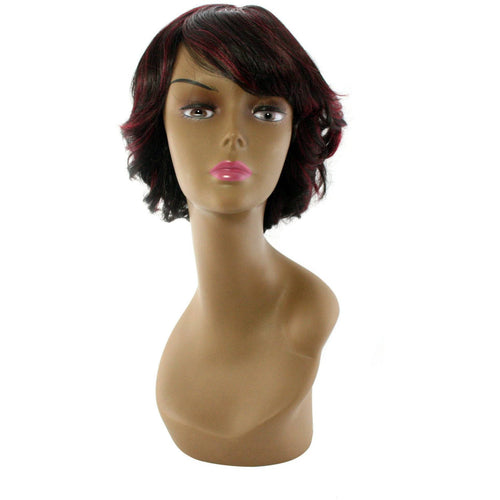 Style W full human hair wig in a sleek, elegant style for a natural look