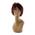 Model wearing 100% human hair full wig in Style Y, featuring a natural, versatile look.